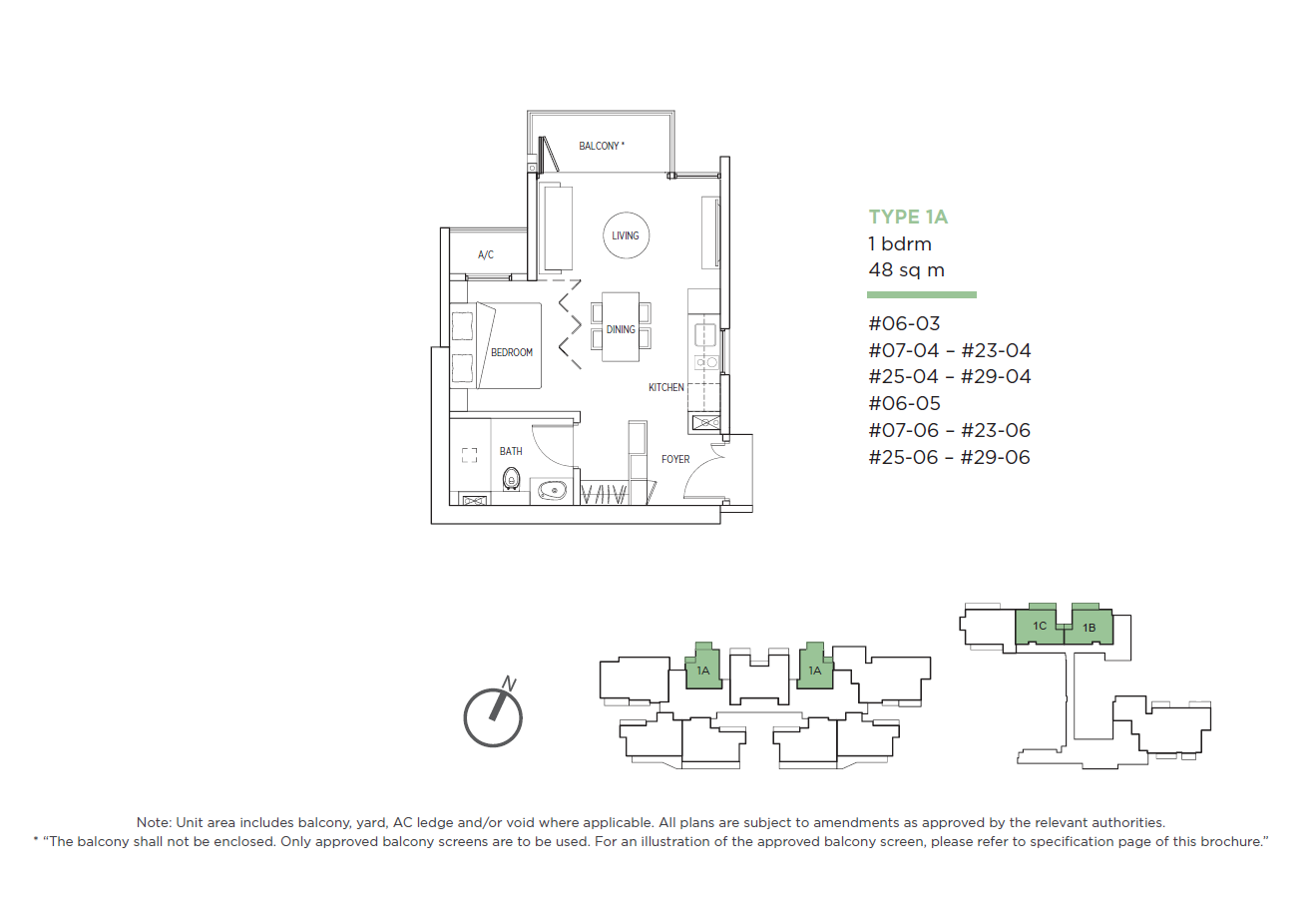 Kallang Riverside 1 Bedroom Floor Plan 1