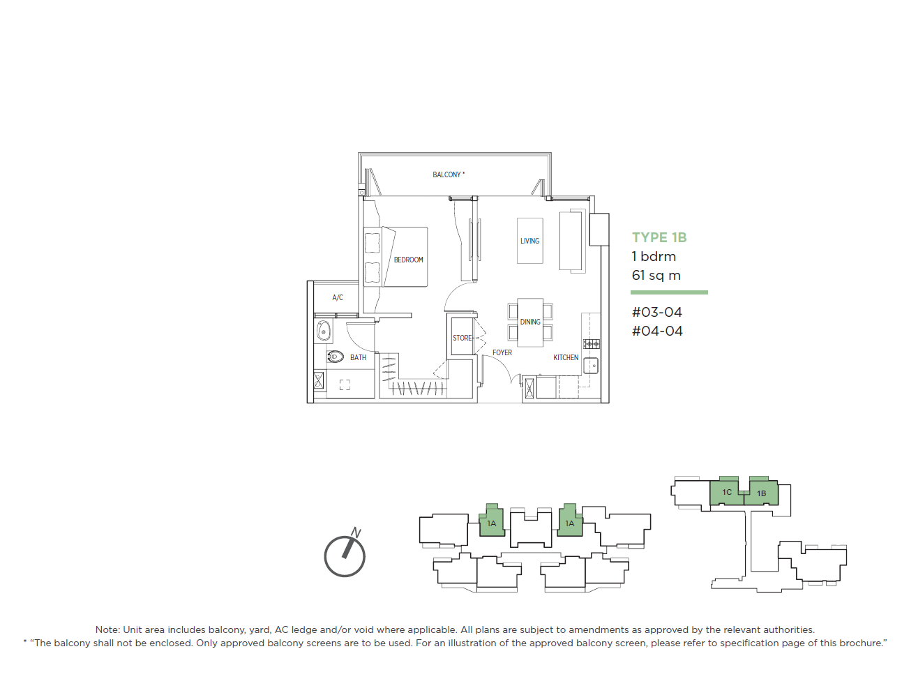 Kallang Riverside 1 Bedroom Floor Plan 3